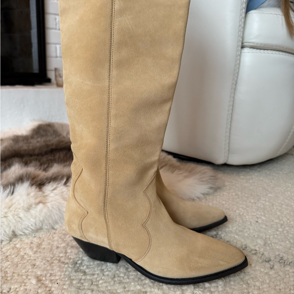 Isabel Marant Suede Western Boots in Beige size 40 brand new - Picture 3 of 9
